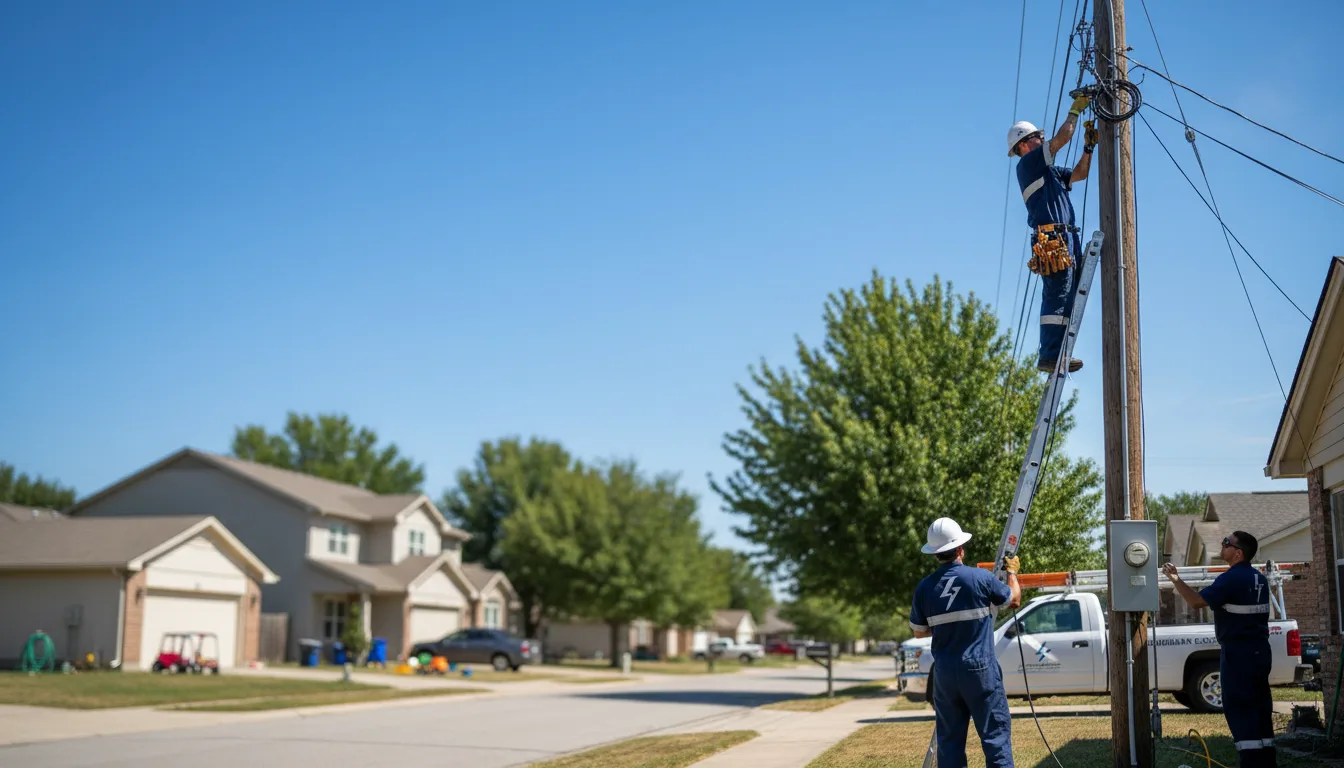 Residential electrician providing installation services in Mora, LA